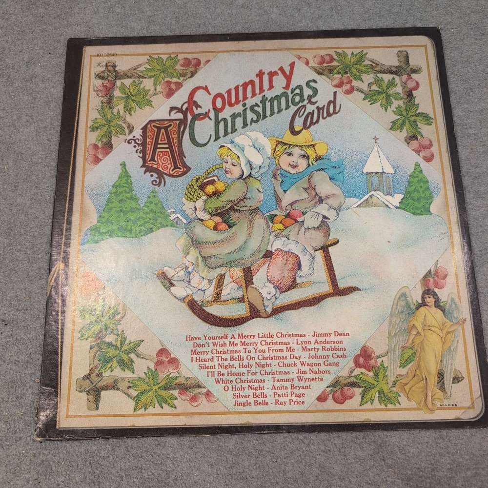 A Country Christmas Card Vinyl LP Various Artists Johnny Cash Tammy Wynette 1973